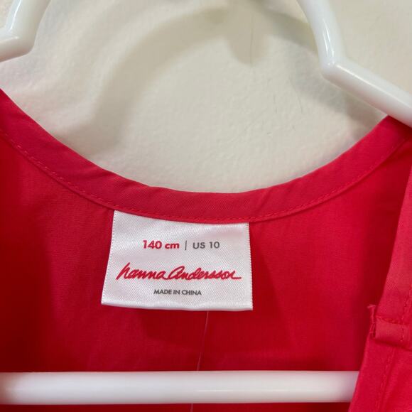 Hanna Andersson NWT Girls Size 140/ 10 Pink Sleeveless Drop Waist Dress Summer - Picture 3 of 5